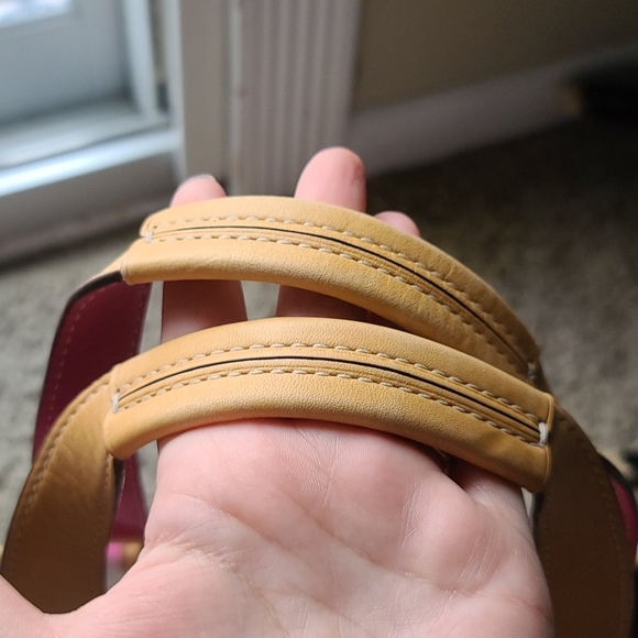 Coach Striped Flap Satchel Handbag - Picture 4 of 10